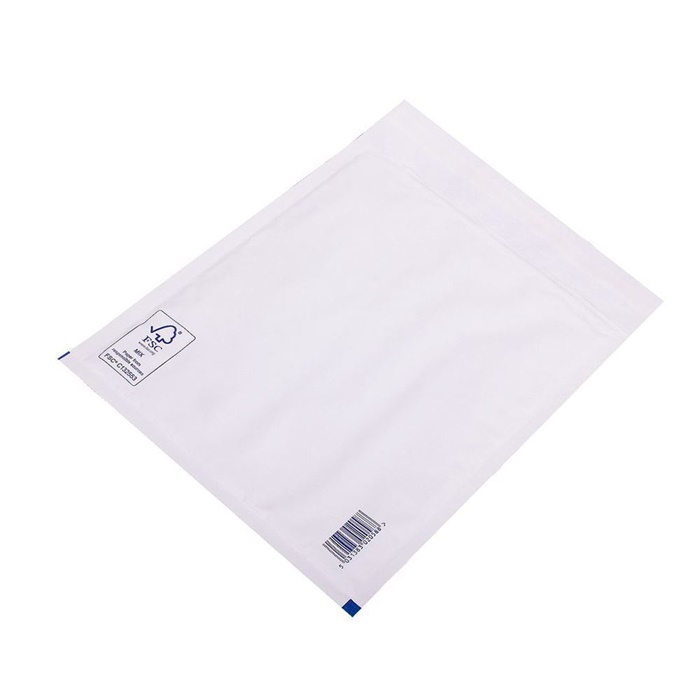 OBLAZINJENA KUVERTA Z MEHURČKI 19/J 300x440 BELA