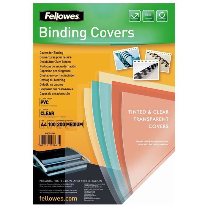 PLATNICE A4 FEELOWES PRO PVC 200 MIC PROZORNE 100/1
