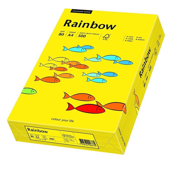 PAPIR A4 RAINBOW COLOR 80G 500/1 RUMEN