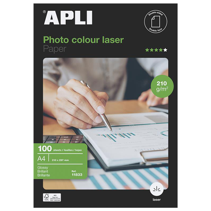 APLI FOTO PAPIR A4 Laser Glossy 210g