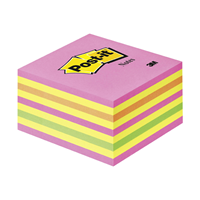 SAMOLEPILNI LISTIČI POST-IT KOCKA 76x76 NEON 450L