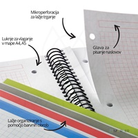 ZVEZEK A4 NOTEBOOK PP KARO 120L ROZA