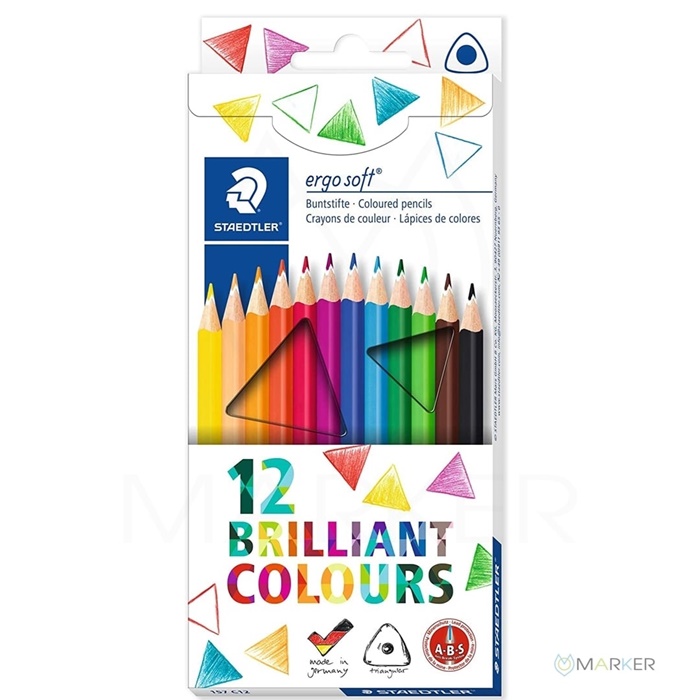BARVICE TRIKOTNE OBLIKE STAEDTLER ERGOSOFT 157 1/12, V KARTONSKI EMBALAŽI