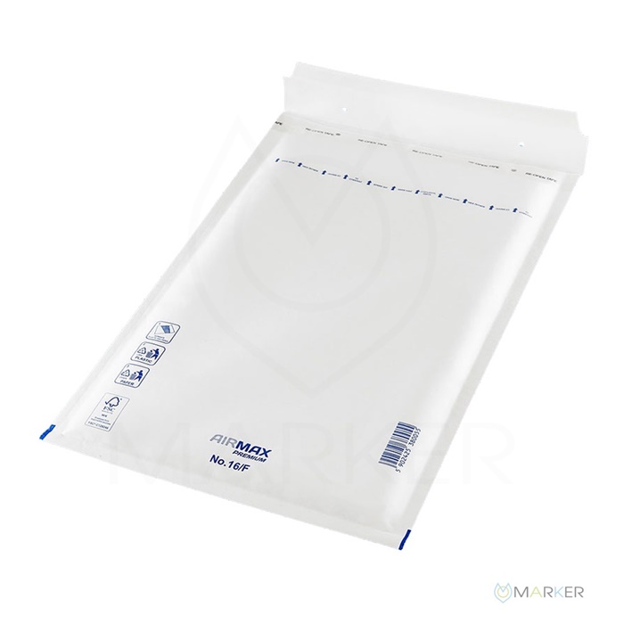 OBLAZINJENA KUVERTA Z MEHURČKI 16/F 220x330 BELA