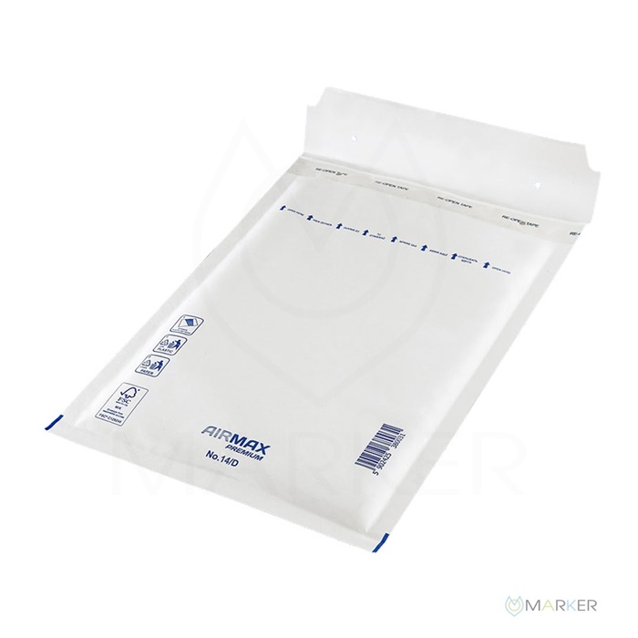 OBLAZINJENA KUVERTA Z MEHURČKI 14/D 180x260 BELA