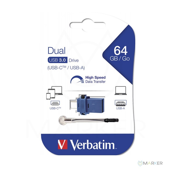 USB ključ Verbatim 64 GB, 3.0 Store n Go Dual USB-C