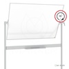 Tabla magnetna mobilna na koleščkih bela dvostranska Nobo Classic 90 x 120 cm