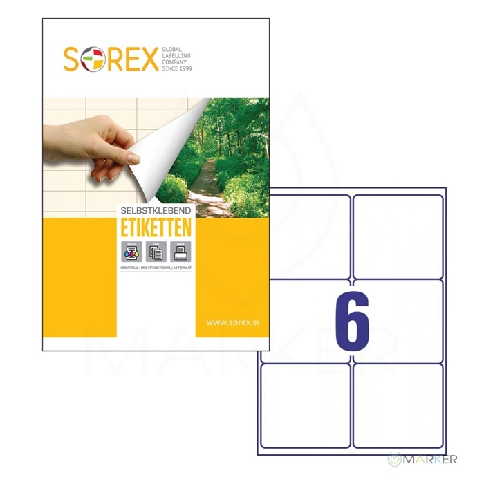ETIKETE SOREX 105x99,1 100/1