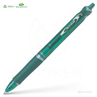 KEMIČNI SVINČNIK PILOT BAB-15M-BG-G ACROBALL PLASTIC CLIP ZELEN