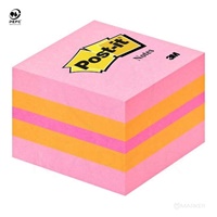 SAMOLEPILNI LISTIČI KOCKA 51x51 400L ROZA