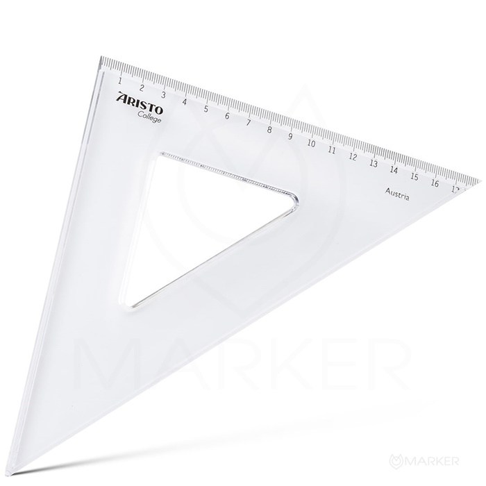 TRIKOTNIK ARISTO 45° 18 CM