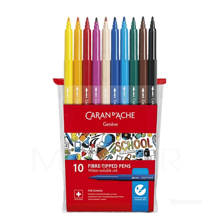 FLOMASTRI CARAN D'ACHE SCHOOL LINE AQUAREL 10 BARV