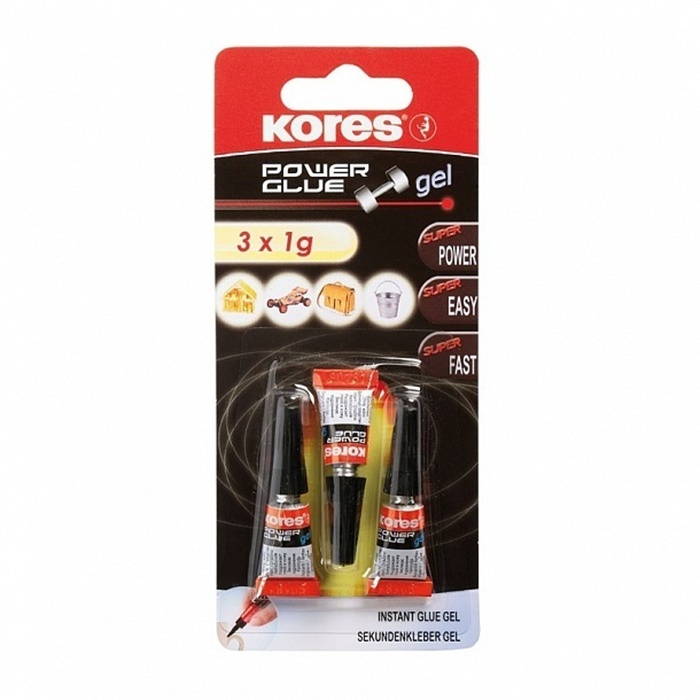 SEKUNDNO LEPILO KORES GEL 3X1G