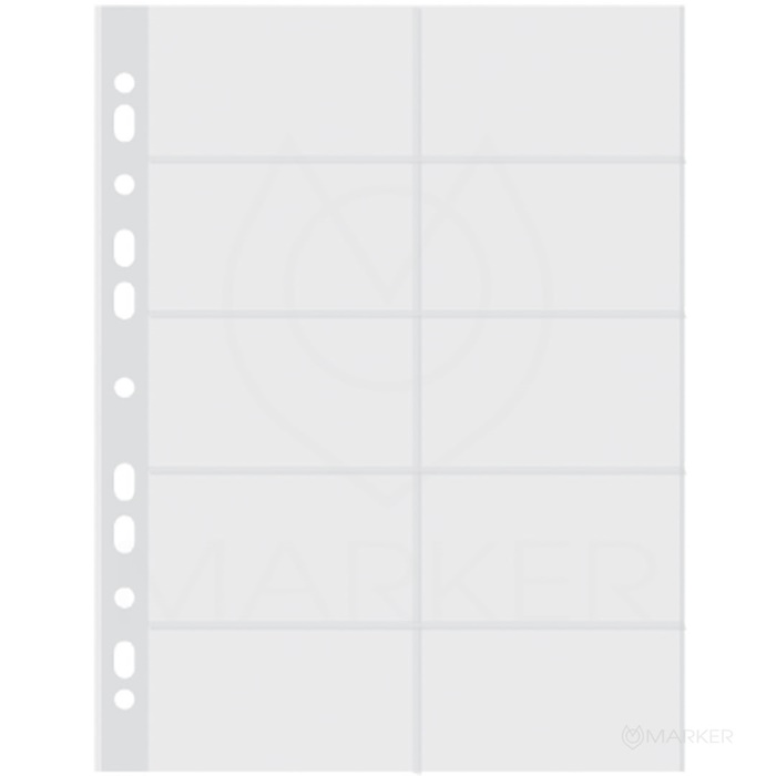 VLOŽNE MAPE A4 ZA VIZITKE PP 60MIC 10/1