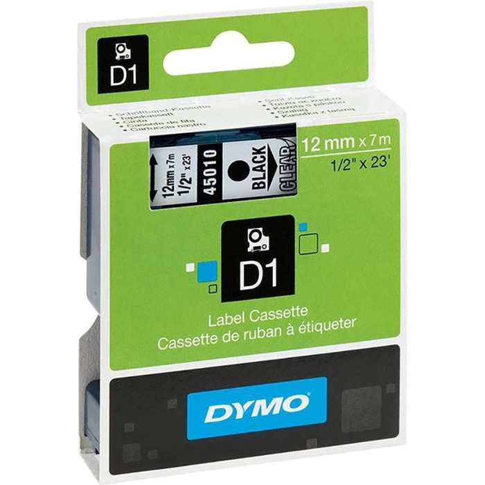 TRAK DYMO D1 12x7 450130 (41913) ČRNA NA BELI