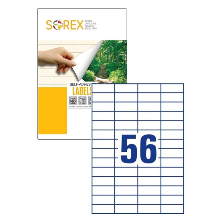 ETIKETE SOREX 52,5X21,2 100/1