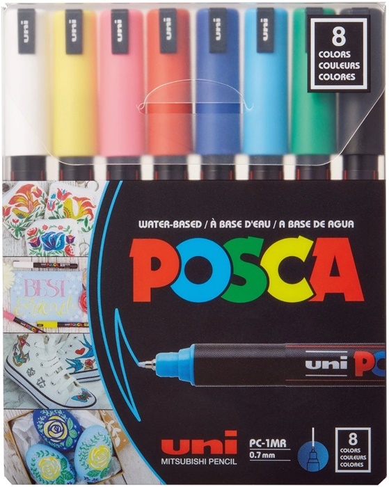 MARKER POSCA PC-1MR BASIC 8 BARV