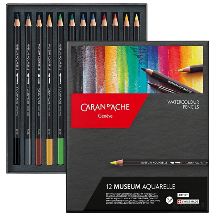 CARAN D'ACHE MUSEUM AQUAREL SET 12 BARV
