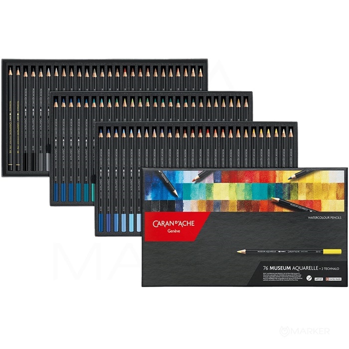 CARAN D'ACHE MUSEUM AQUAREL SET 76+2 BARV