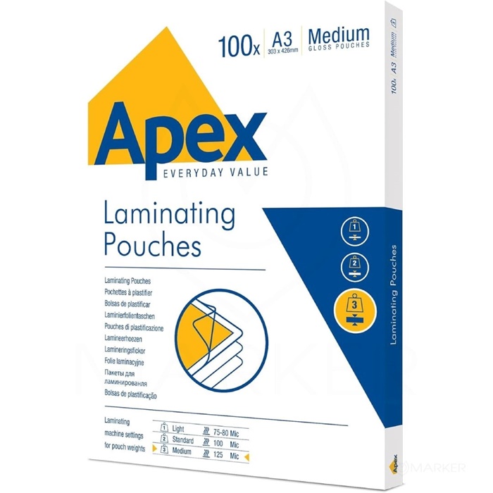 PLATNICE A3 ZA VEZAVO APEX MEDIUM 125 MIC PROZORNE 100/1