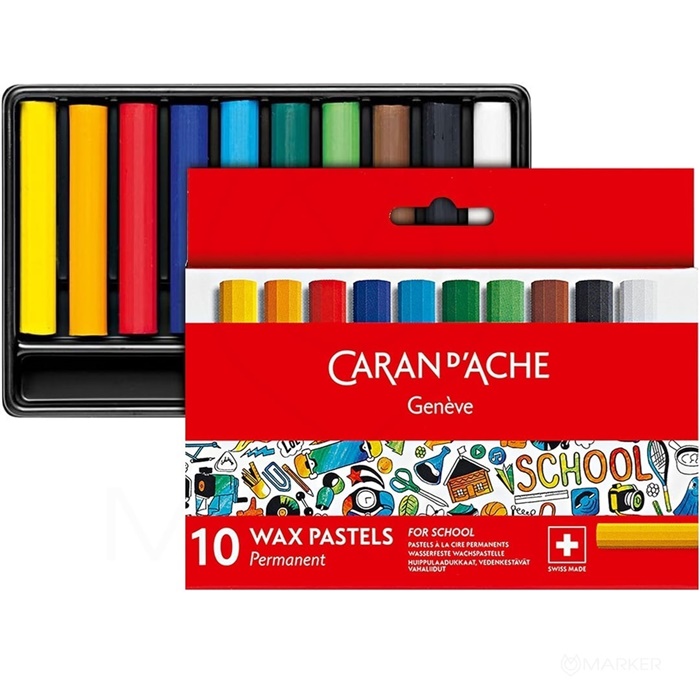 VOŠČENI PASTELI CARAN D'ACHE SCHOOL LINE PERMANENT 10 BARV