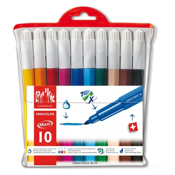CARAN D'ACHE FANCOLOR MAXI AQUAREL 10 BARV