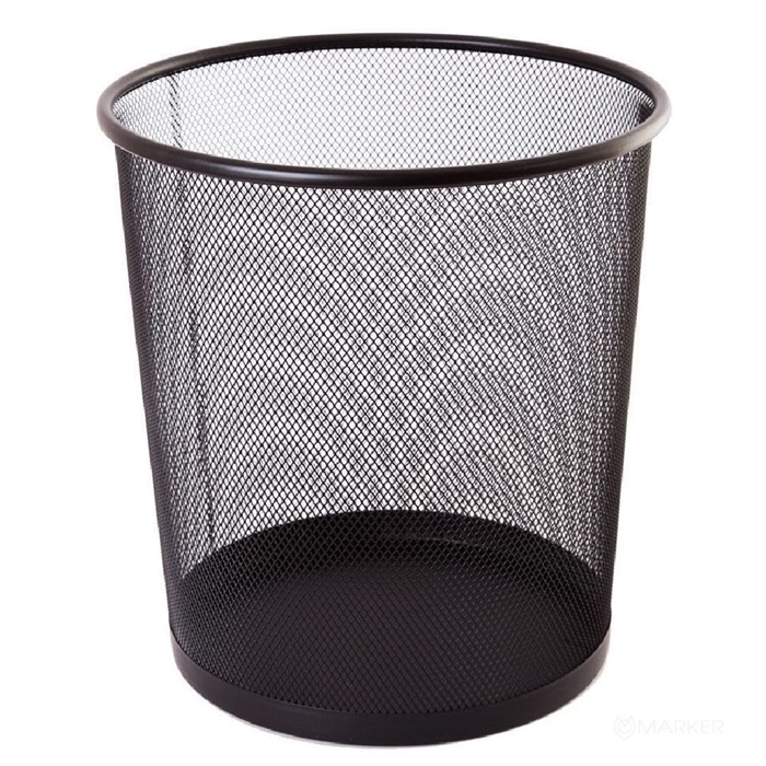KOVINSKI KOŠ ZA SMETI 19L ČRN