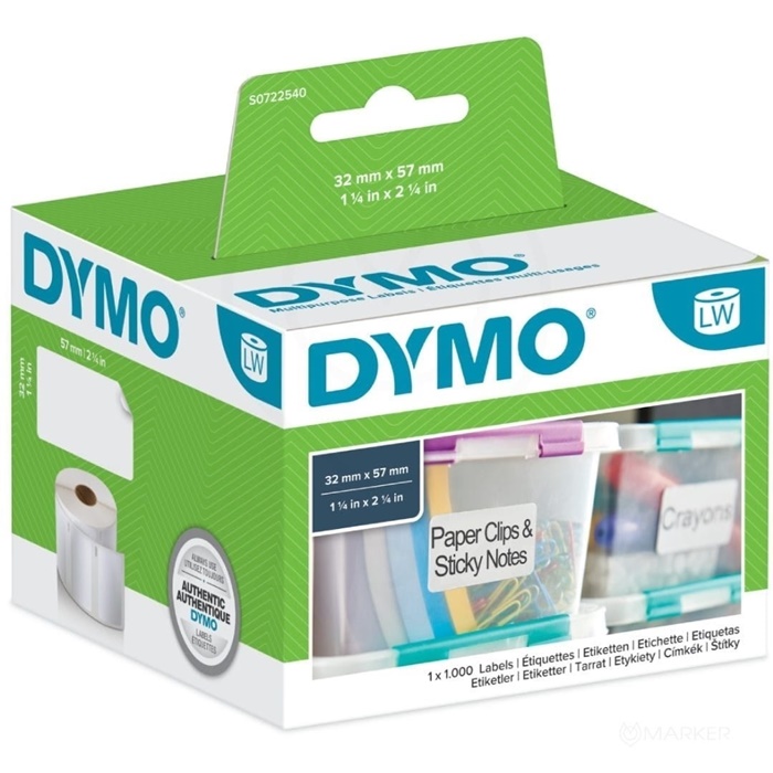 NALEPKE DYMO D1 LW 11354 SO722540 57x32 BELE