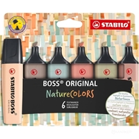 FLOMASTRI STABILO BOSS ORIGINAL NATURE COLORS SET 6 BARV