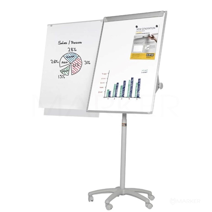 FLIPCHART TABLA MOBILE NA KOLEŠČKIH +NOSILCA 70x102