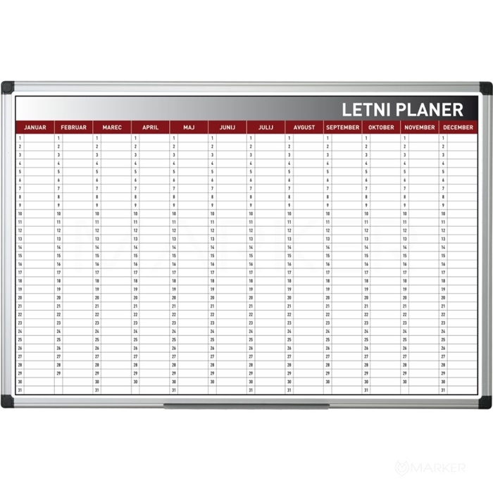 TABLA MAGNETNA LETNI PLANER 60x90