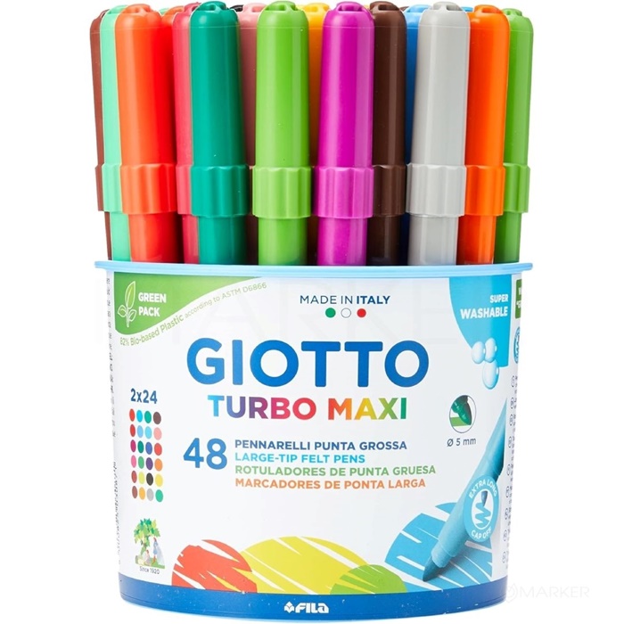 FLOMASTRI TURBO MAXI V LONČKU 48 BARV