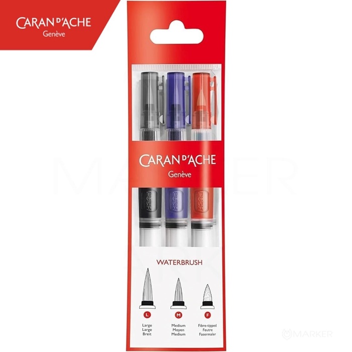 CARAN D'ACHE WATER BRUSHES SET 3/1