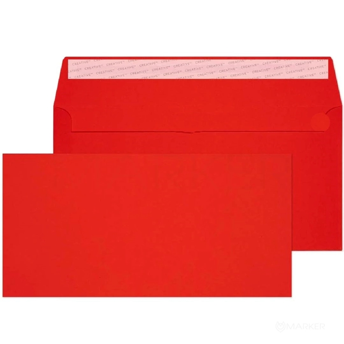 KUVERTA DL 230x110 S TRAKOM 100G RDEČA