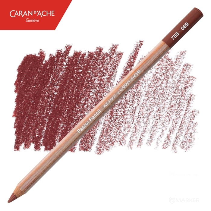 PASTELNA BARVICA CARAN D'ACHE 069 BURNT SIENNA