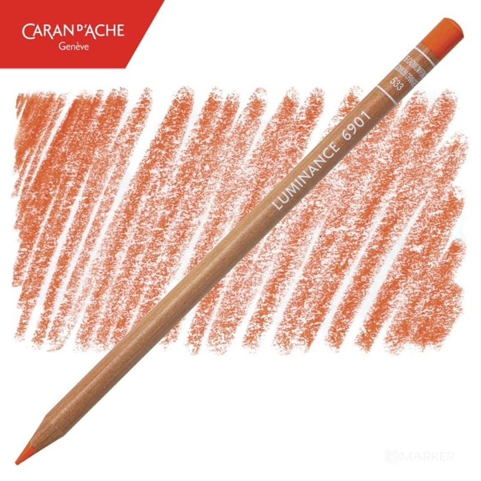 BARVICA CARAN D'ACHE LUMINANCE 6901 533 DARK CADMIUM ORANGE