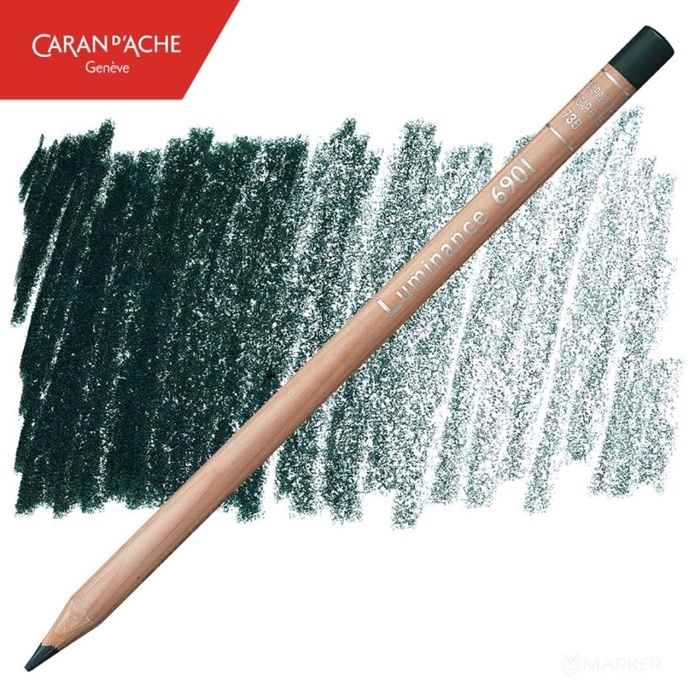 BARVICA CARAN D'ACHE LUMINANCE 6901 739 DARK SAP GREEN
