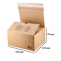 PAKETNA KARTONSKA SAMOLEPILNA ŠKATLA  SENDBOX  S10 169x130x70