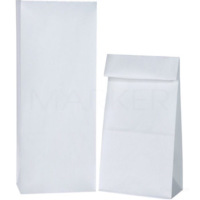 VREČKE PAPIRNE ŠTIRIKOTNO DNO 0,5KG 95x55x260 BELE 100/1