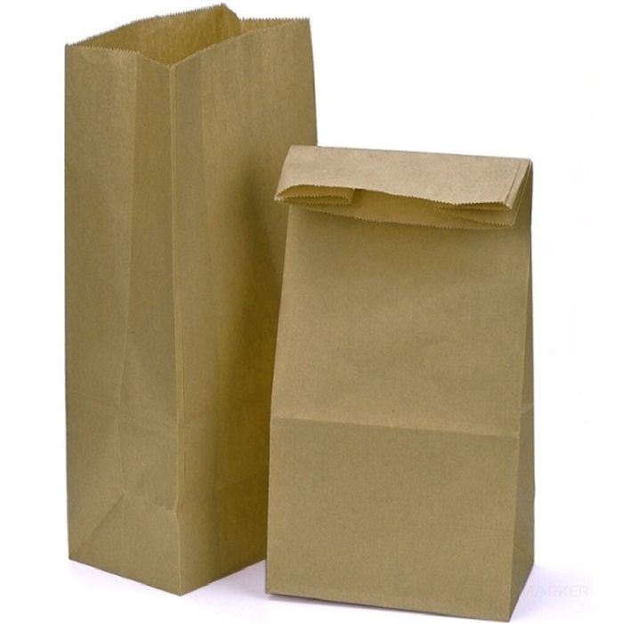 VREČKE PAPIRNE ŠTIRIKOTNO DNO 2KG 140x80x340 RJAVE 100/1