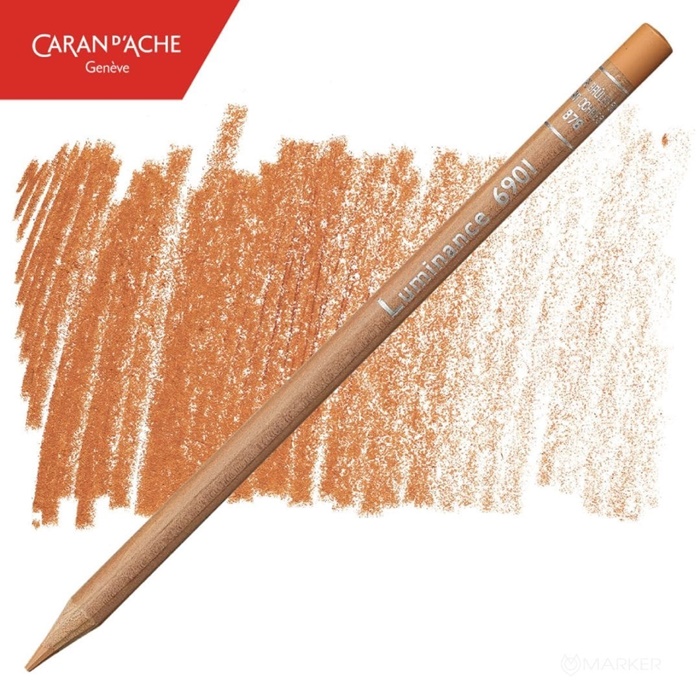 BARVICA CARAN D'ACHE LUMINANCE 6901 876 BURNT OCHRE 50%