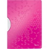 MAPA A4 WOW COLOUR CLIP METALIK ROZA