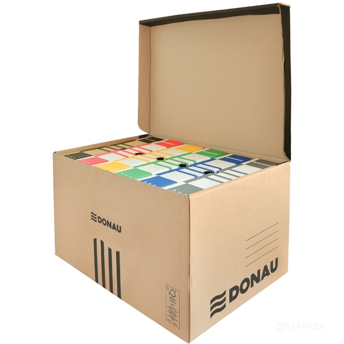 ARHIVSKA ŠKATLA BOX ZA 6 REGISTRATORJEV RJAVA