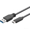 USB-C NA USB-A KABEL GOOBAY 3.0 3M ČRN