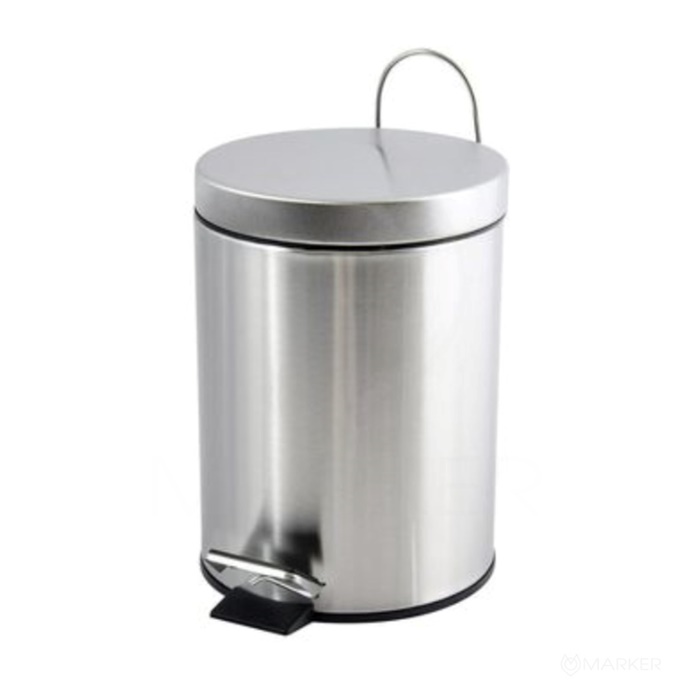 KOVINSKI KOŠ ZA SMETI INOX S PEDALOM 5L