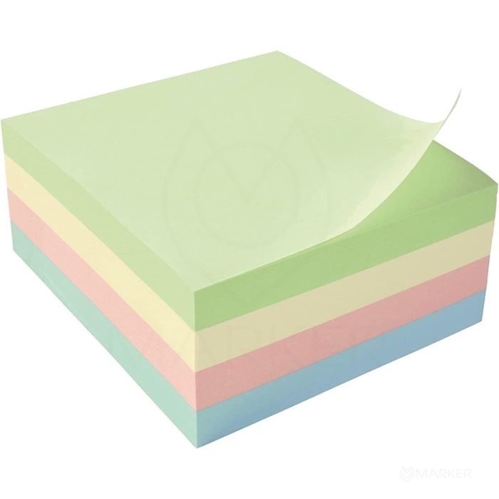 SAMOLEPILNI LISTIČI - KOCKA COLORS MIX 76x76 400L PASTELNE BARVE