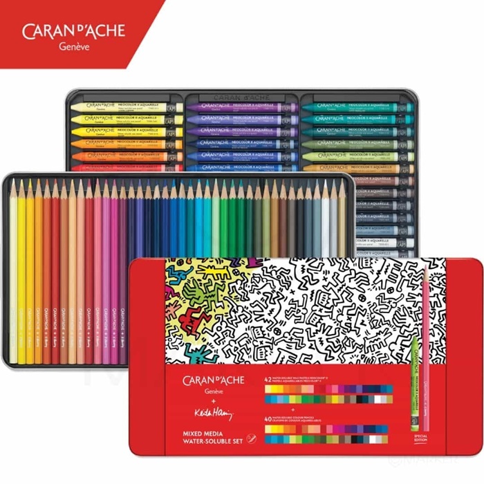 CARAN D'ACHE MIXED MEDIA KEITH HARING AKVAREL SET 82/1