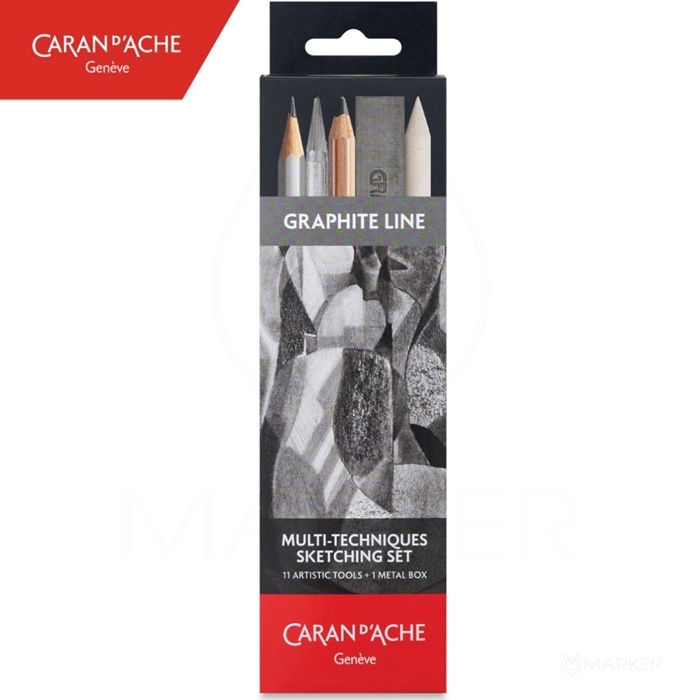 CARAN D’ACHE GRAPHITE LINE MULTI-TECHNIQUES SKETCHING SET 12/1