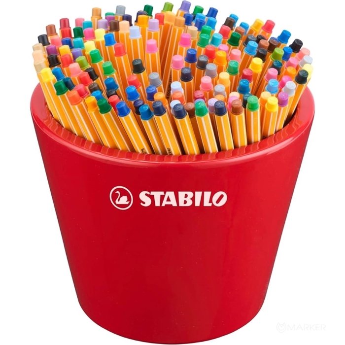 FLOMASTRI STABILO FINELINER POINT 88 V KERAMIČNEM LONČKU SET 150/1
