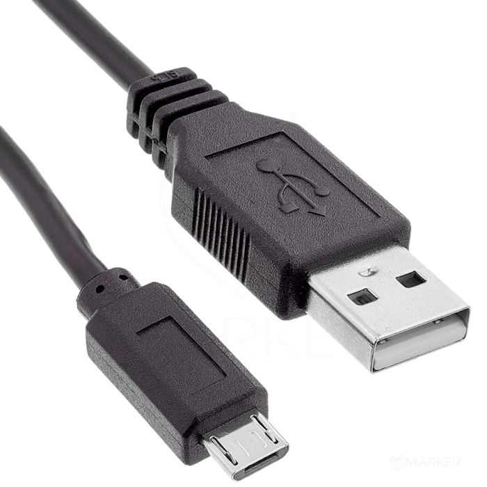 KABEL USB-A 2.0 V MICRO USB 1M ČRN